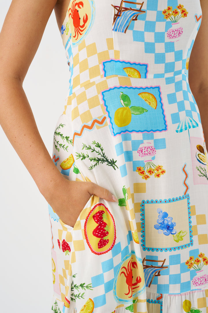 Lira Maxi Dress - Fruit Check