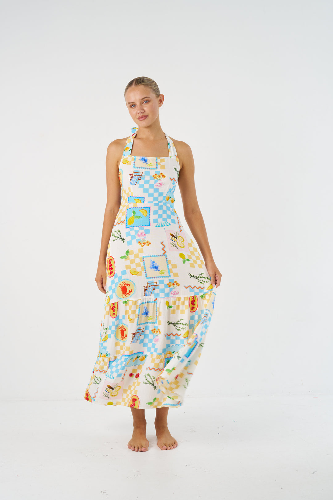 Lira Maxi Dress - Fruit Check