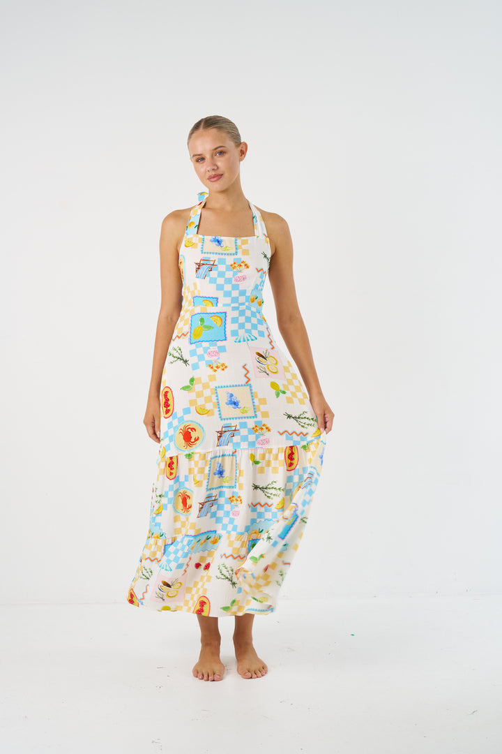 Lira Maxi Dress - Fruit Check