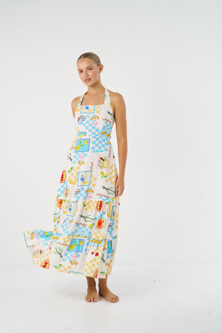 Lira Maxi Dress - Fruit Check