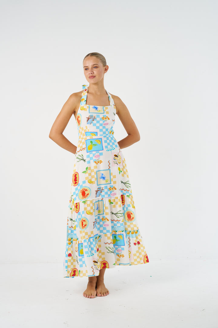 Lira Maxi Dress - Fruit Check