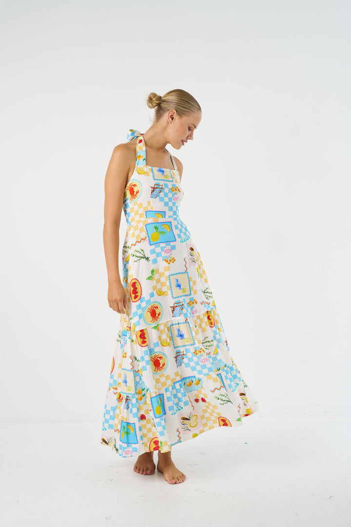 Lira Maxi Dress - Fruit Check
