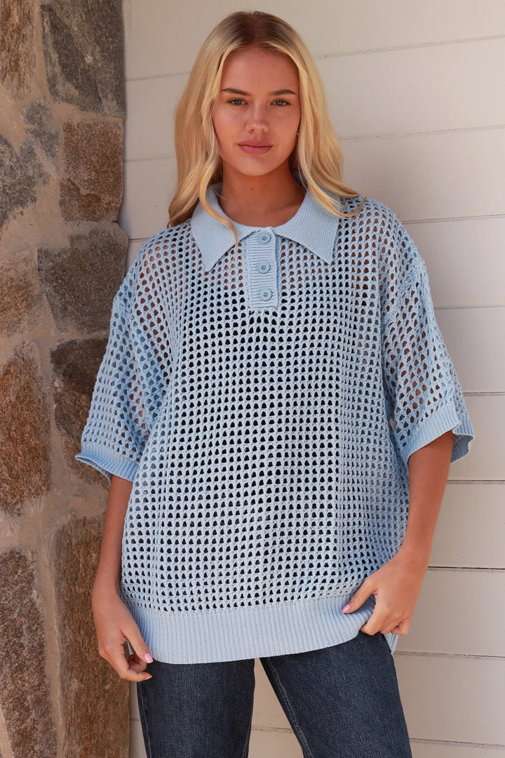Luca Net Knit-Baby Blue