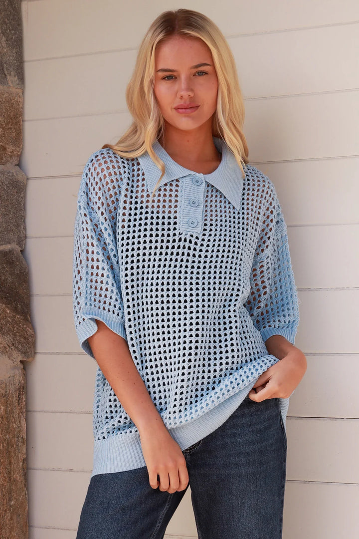 Luca Net Knit-Baby Blue