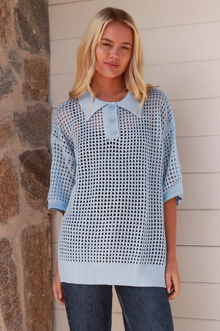Luca Net Knit-Baby Blue