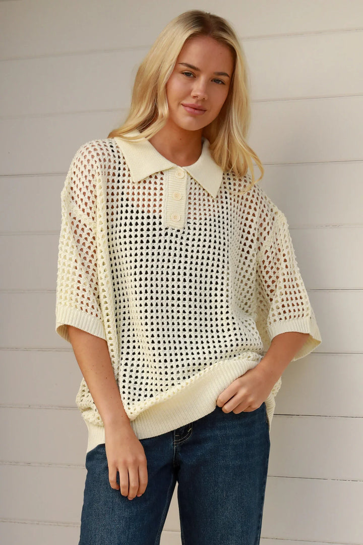 Luca Net Knit-Cream