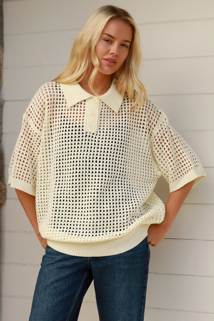 Luca Net Knit-Cream