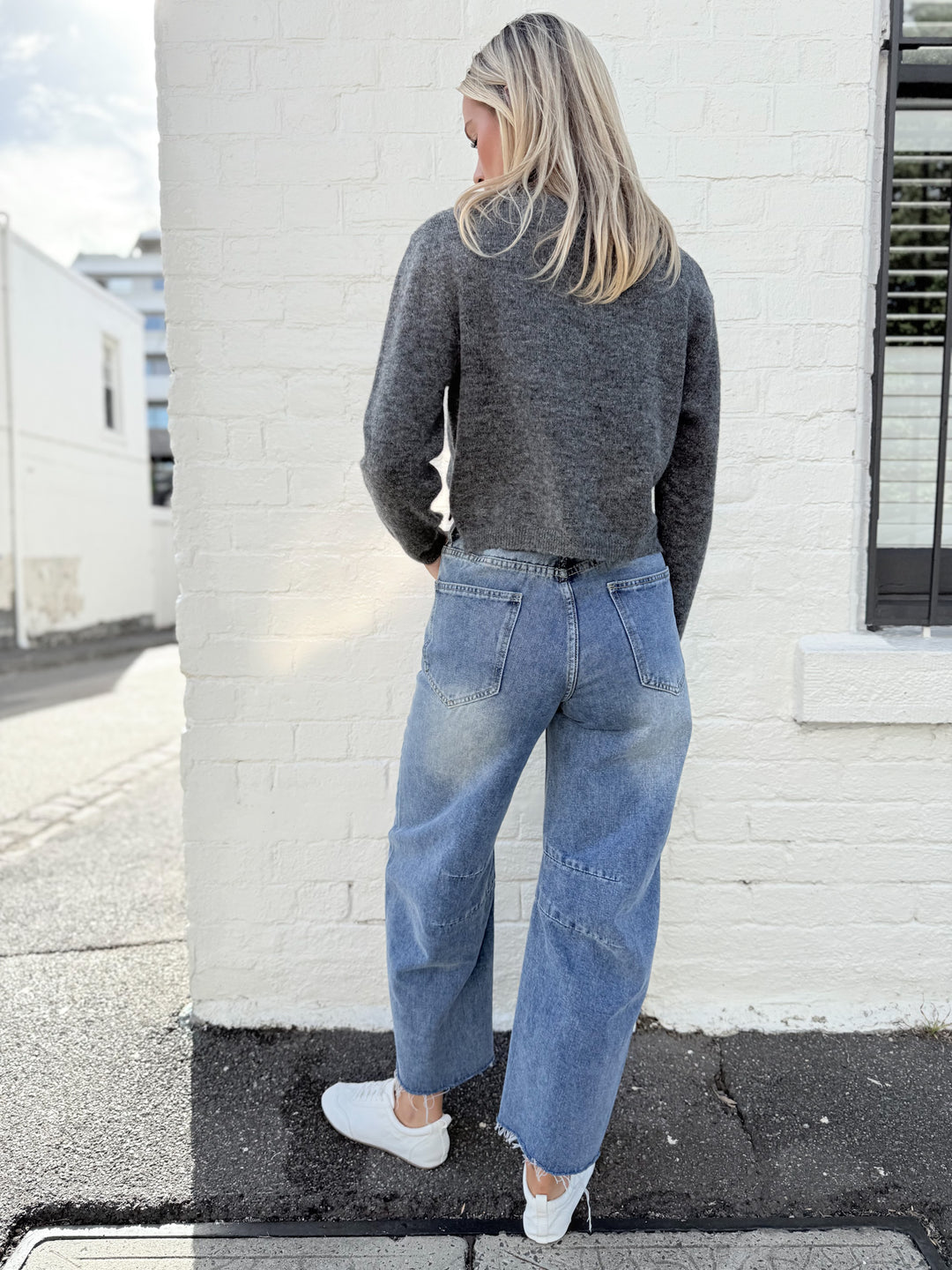 Luna Barrel Jeans - Blue