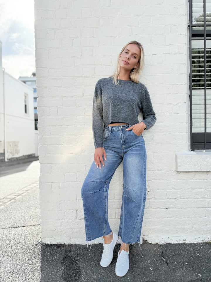 Luna Barrel Jeans - Blue