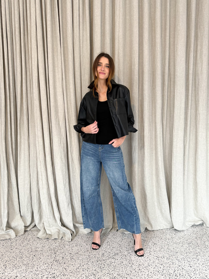 Luna Barrel Jeans - Blue