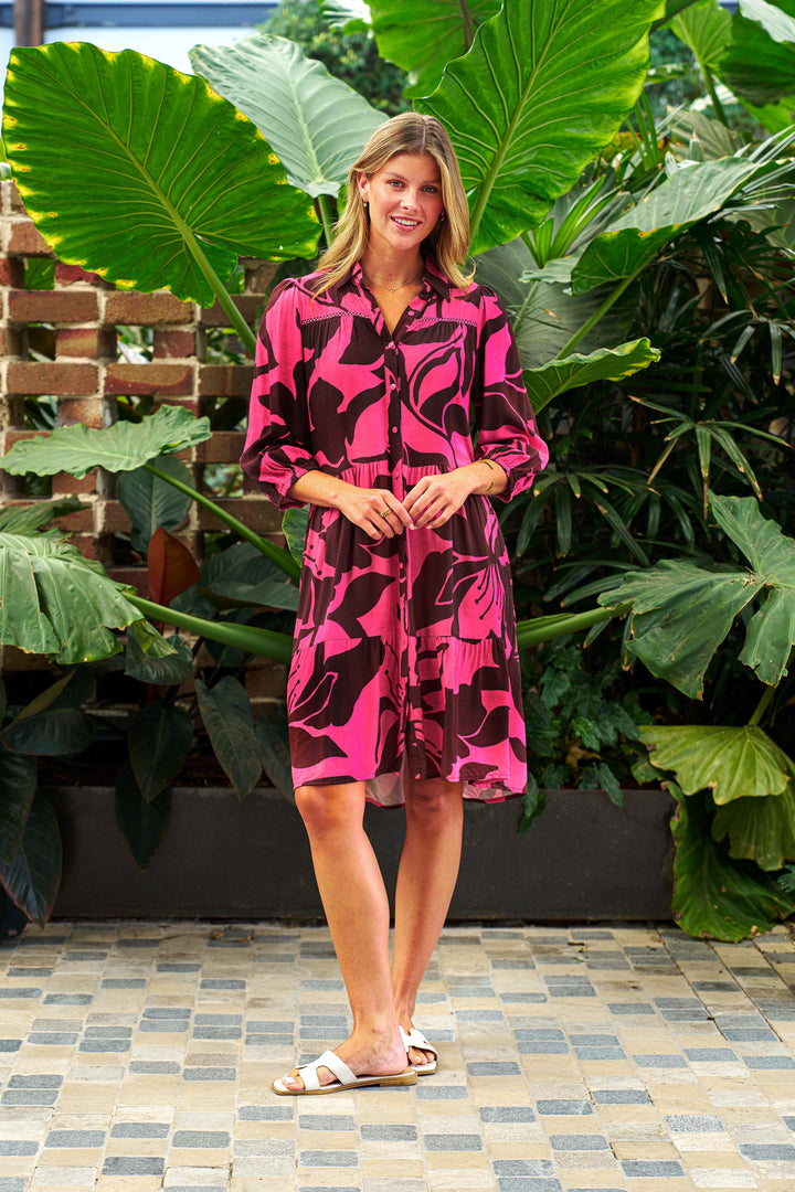 MAIZIE DRESS-Antique Fuchsia