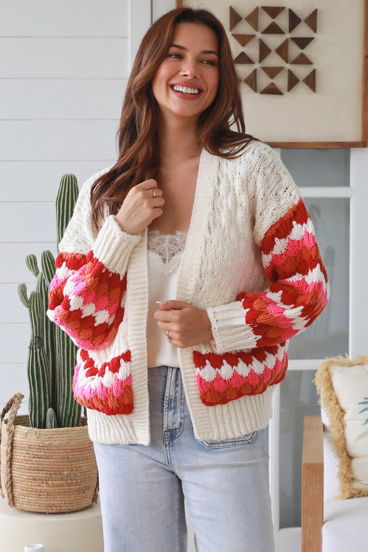 Margo Cardigan – Cream & Multi