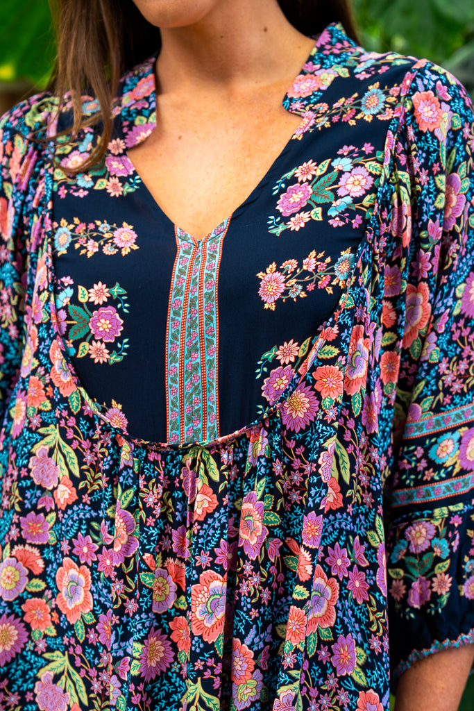 McGuire Dress – Navy Print
