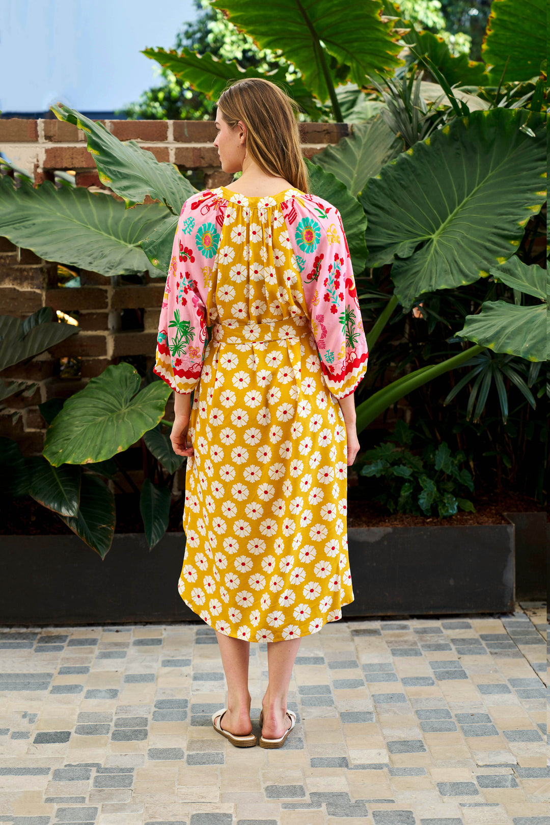 Mercedes Midi Dress-Pink