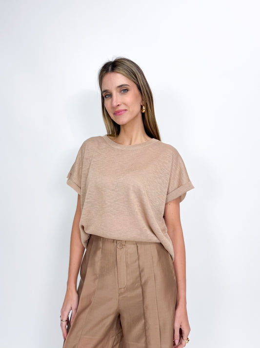 Mia Easy Knit Top - Mocha