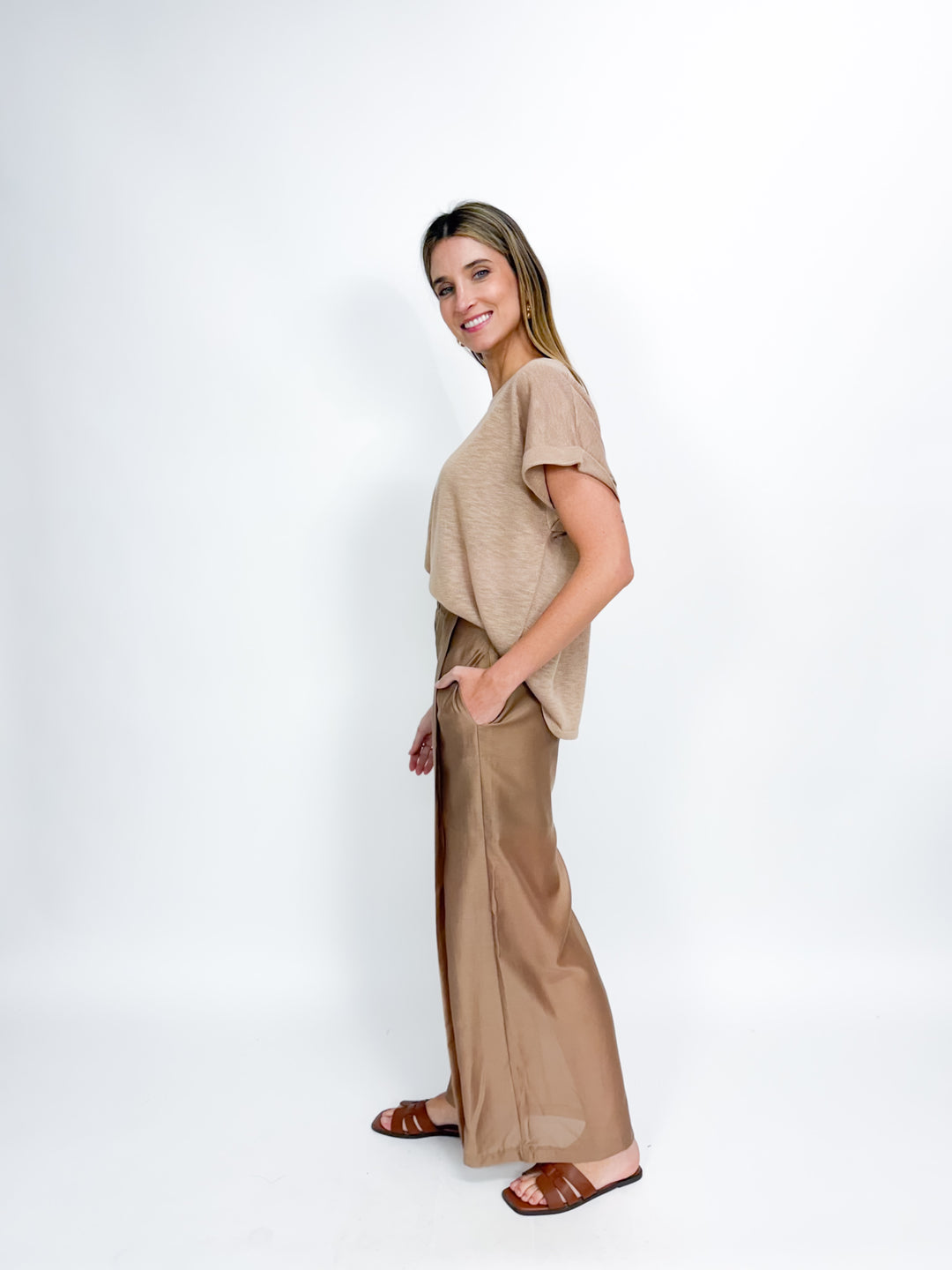 Mia Easy Knit Top - Mocha