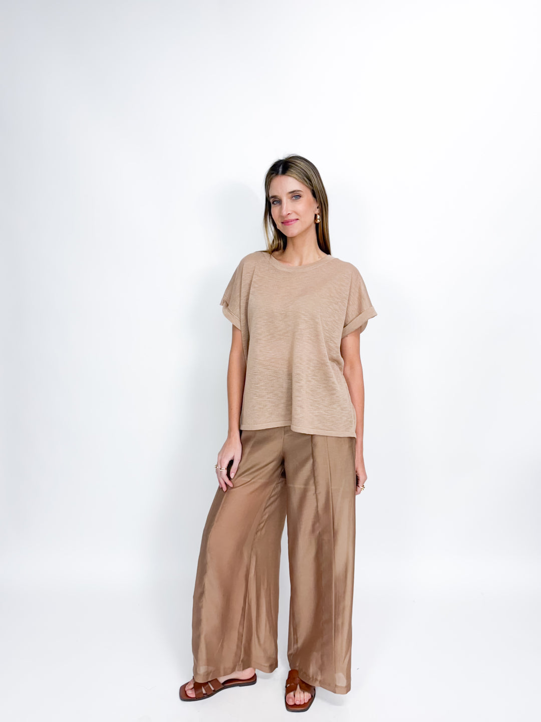 Mia Easy Knit Top - Mocha