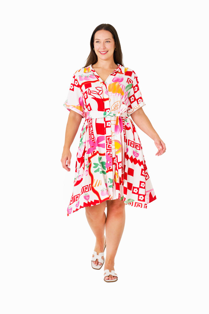 Nate Dress - Red Print