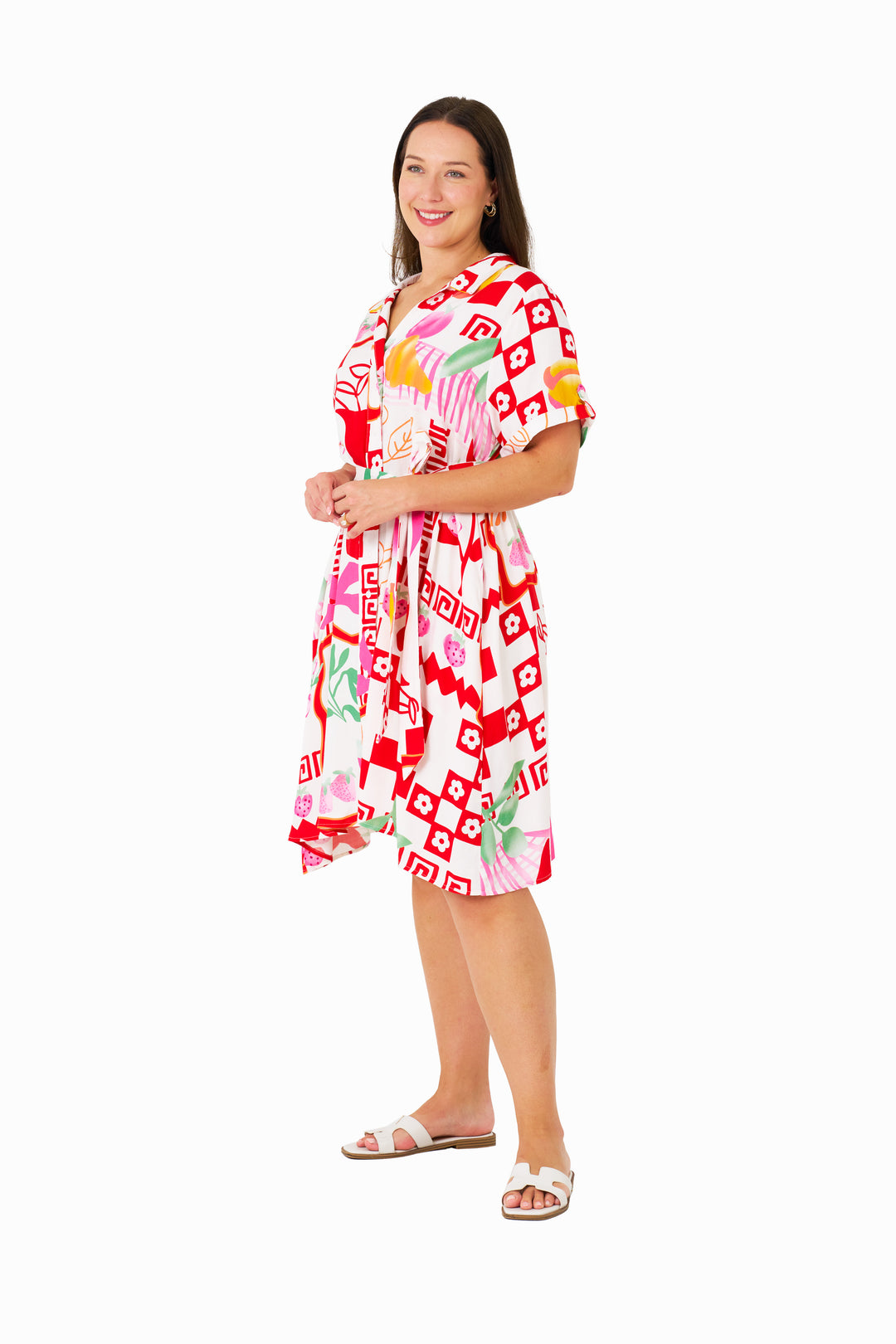 Nate Dress - Red Print