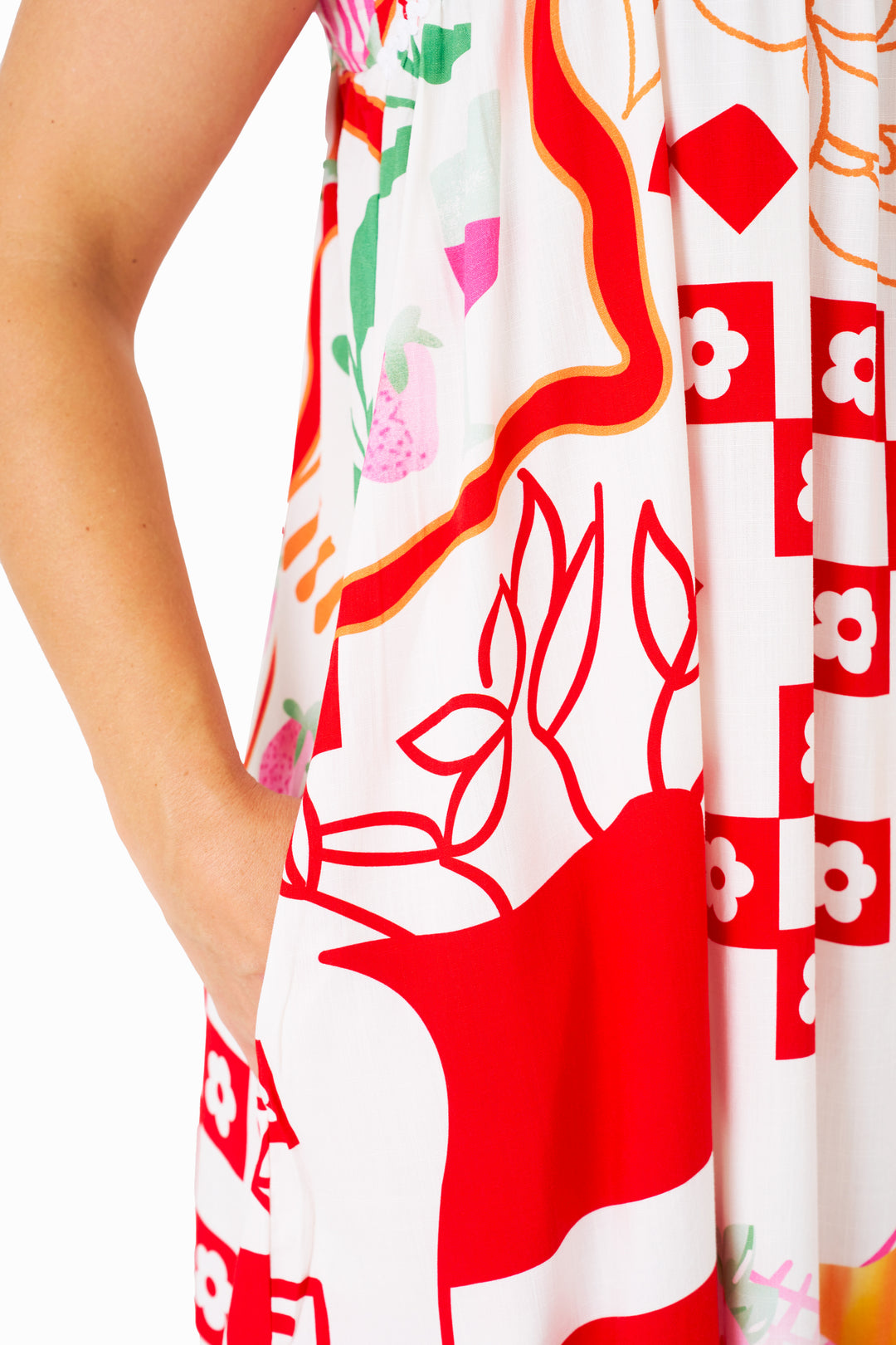 Nate Dress - Red Print