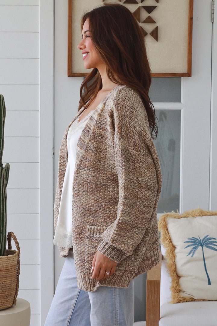 Nicole Oversized Cardigan — Camel