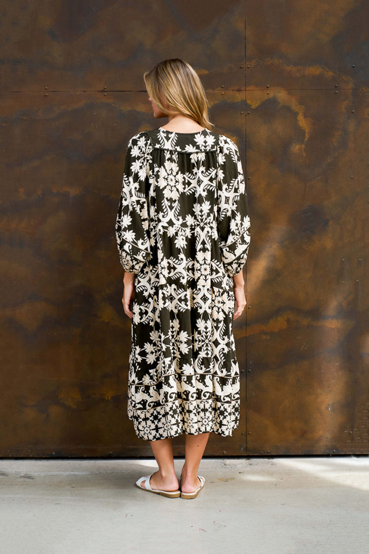 Orlando Dress – Green Print
