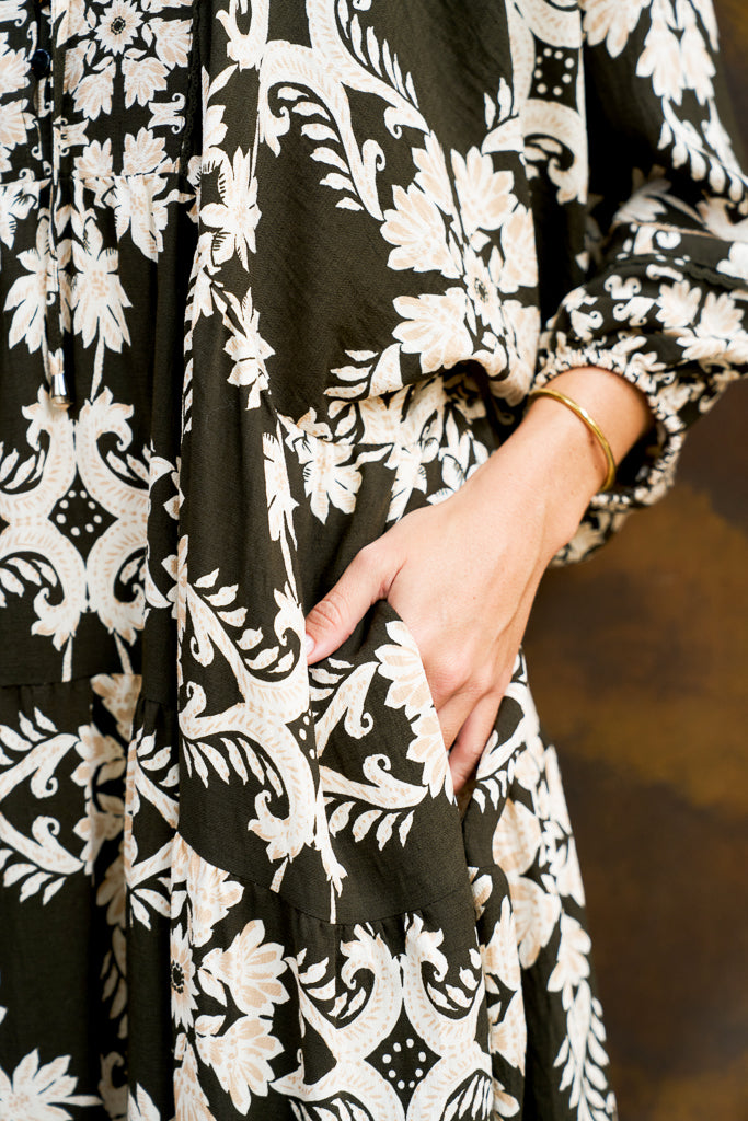 Orlando Dress – Green Print