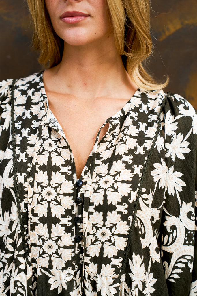 Orlando Dress – Green Print