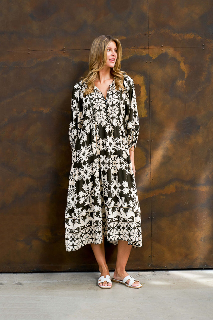 Orlando Dress – Green Print