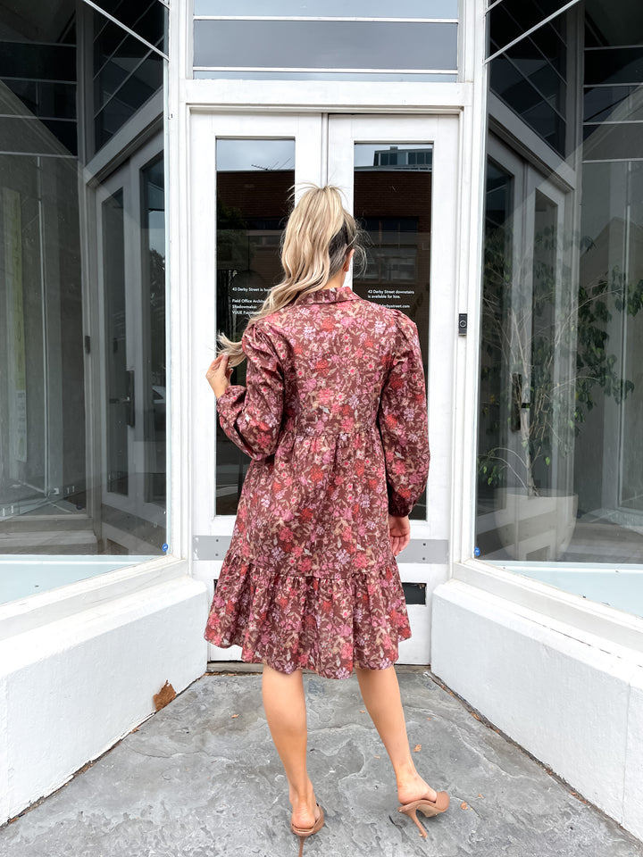 Pixie Dress - Brown Floral