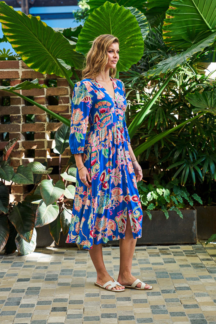 Precious Midi Dress – Sapphire Bloom
