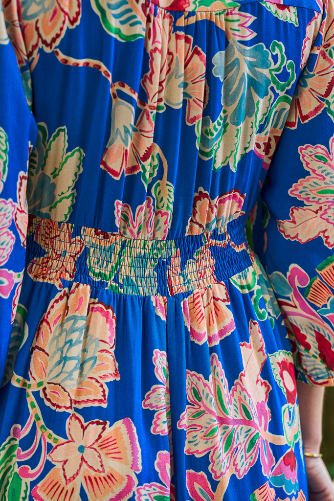 Precious Midi Dress – Sapphire Bloom