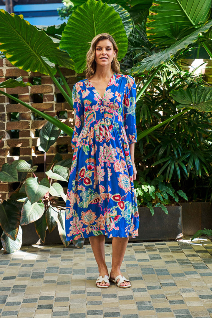 Precious Midi Dress – Sapphire Bloom