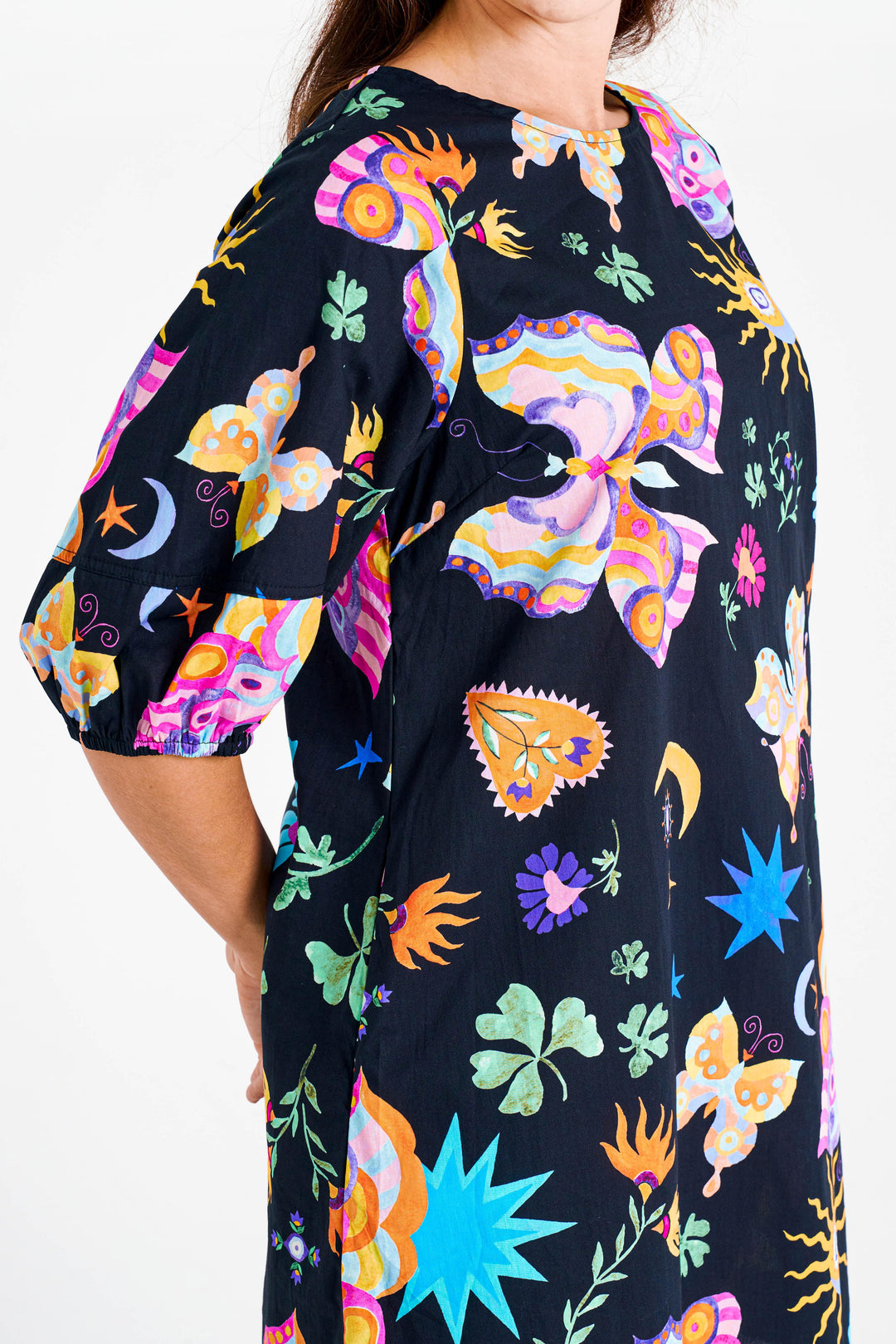 Ravi Dress - Multi Colour Butterfly