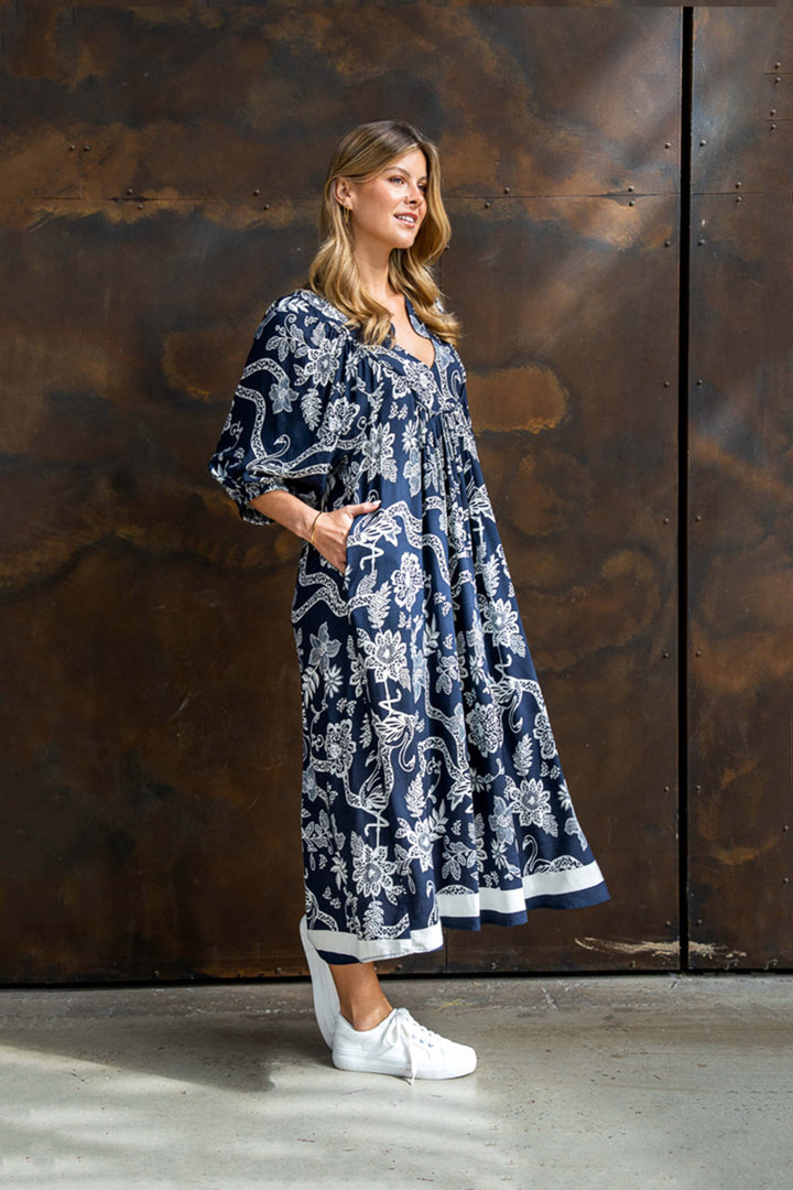 Reena Dress – Navy Floral