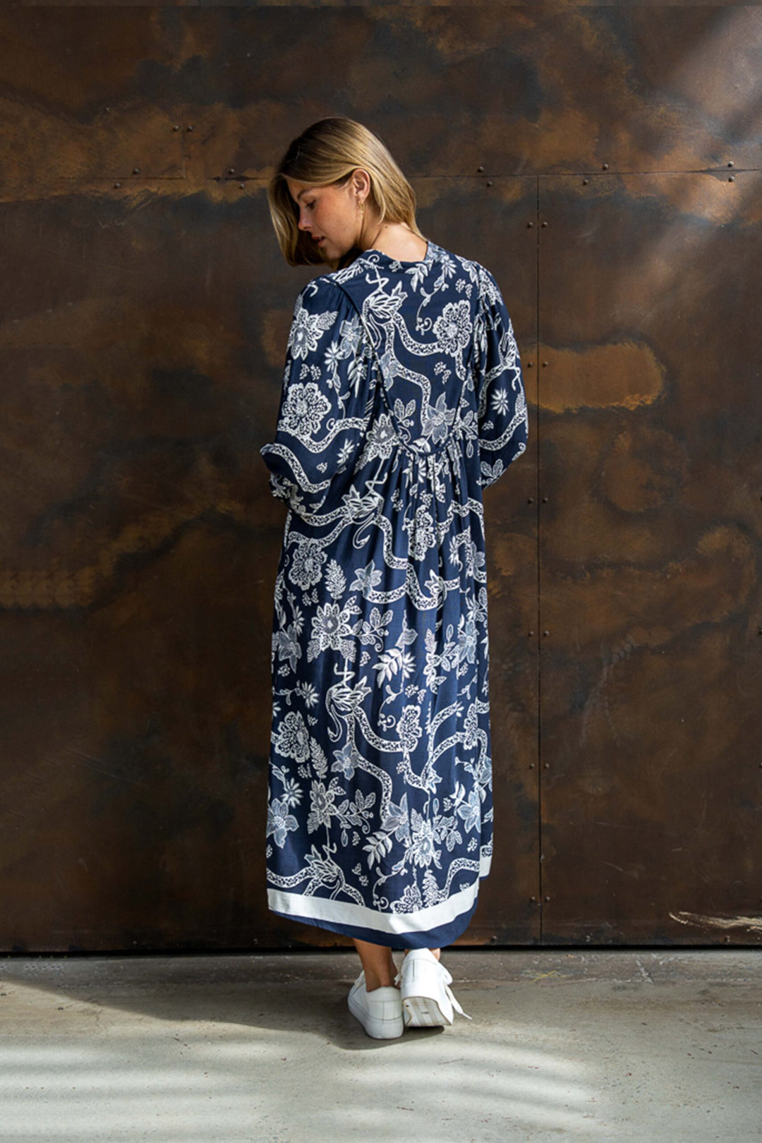 Reena Dress – Navy Floral
