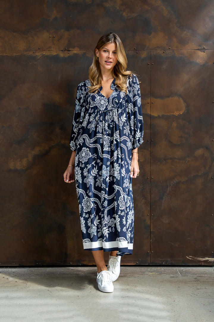 Reena Dress – Navy Floral