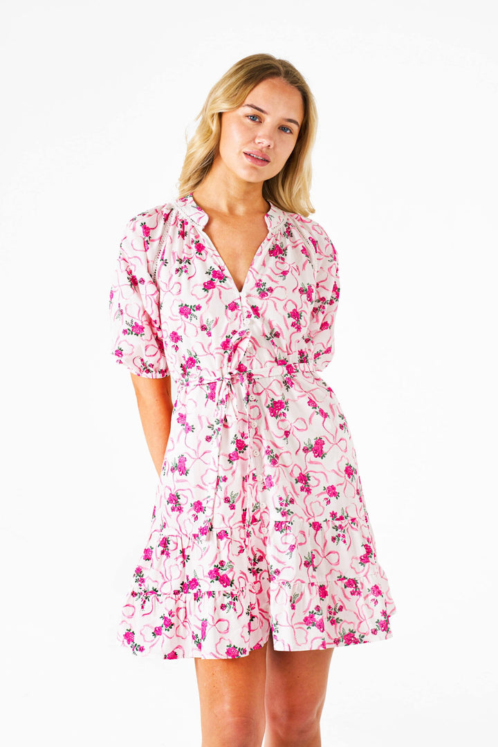 Rosy Ribbons Dress-pink