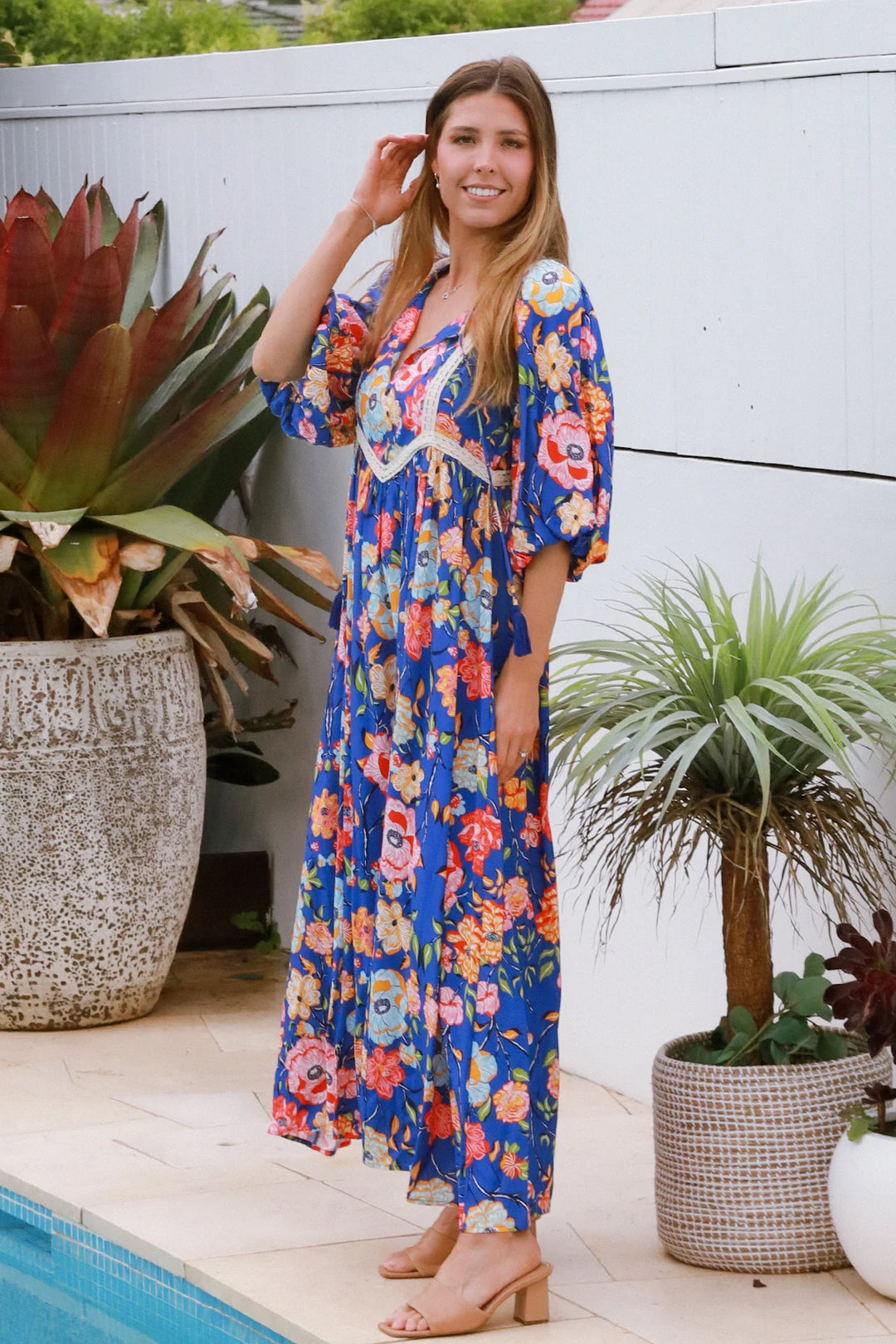 Rylee Maxi Dress — Blue Floral