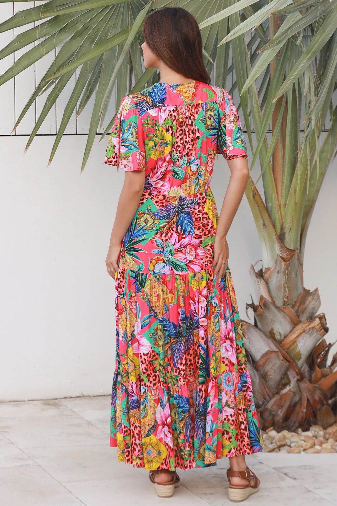 Sharon Maxi Dress - Multi Colour Print