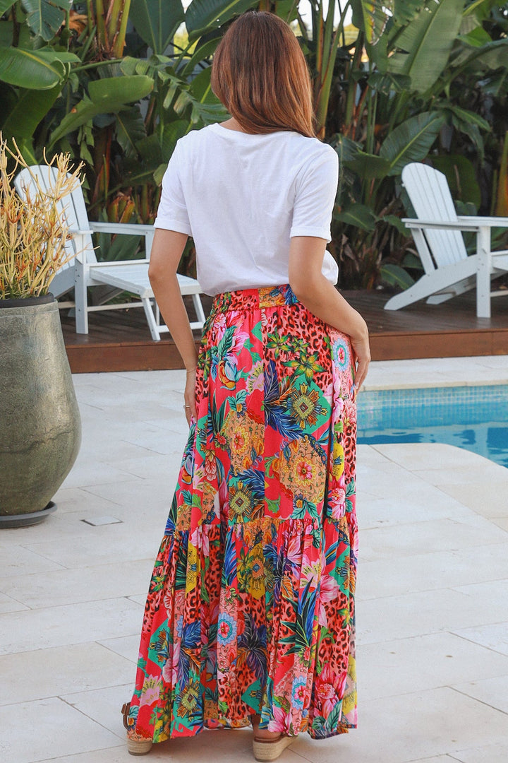 Sharon Maxi Skirt - Multi Colour Print