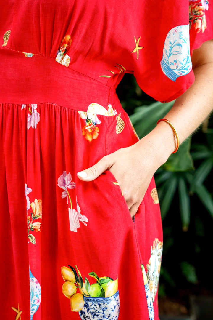 Shepard Dress - Red Print