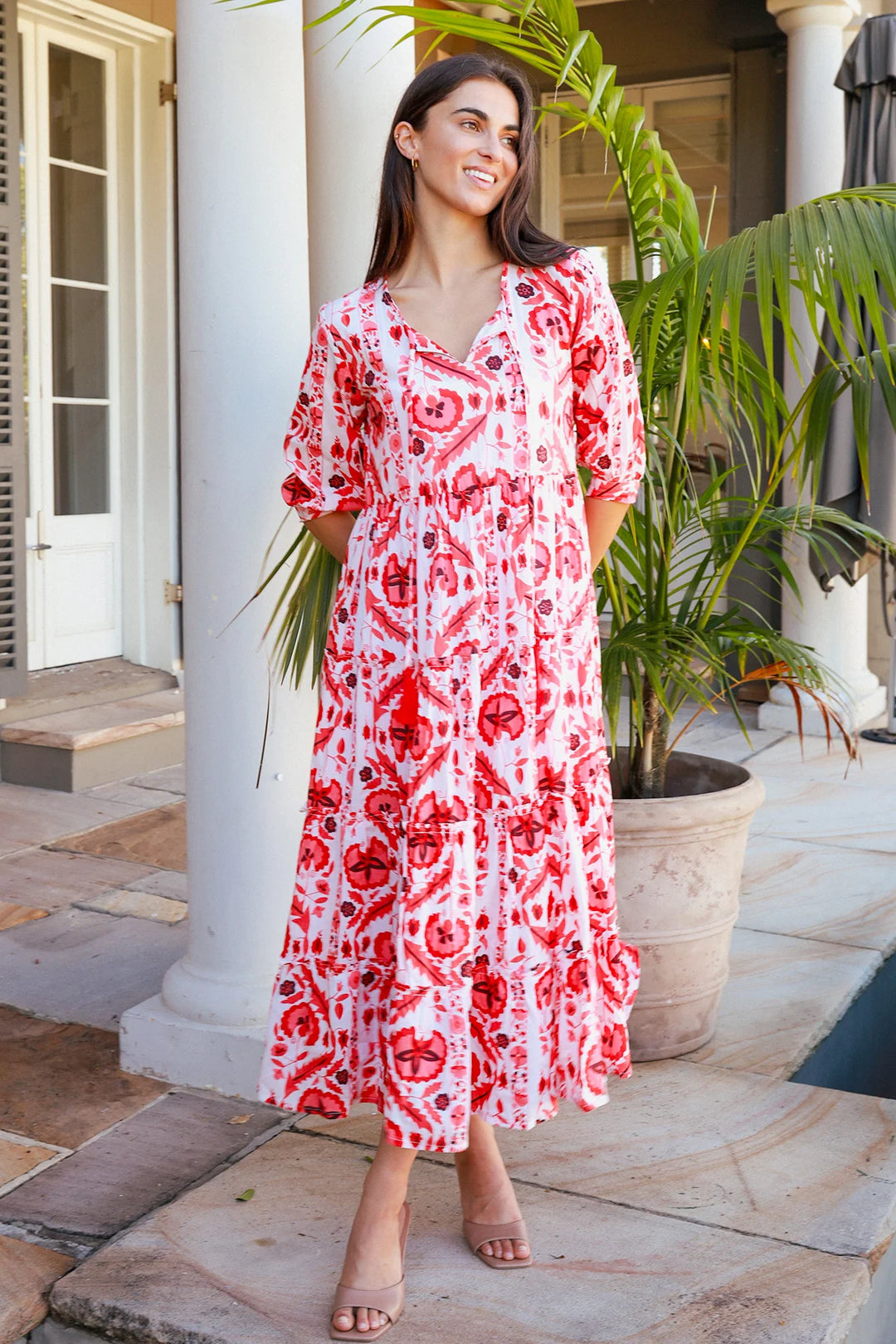 Shimona Dress- Maruka Red
