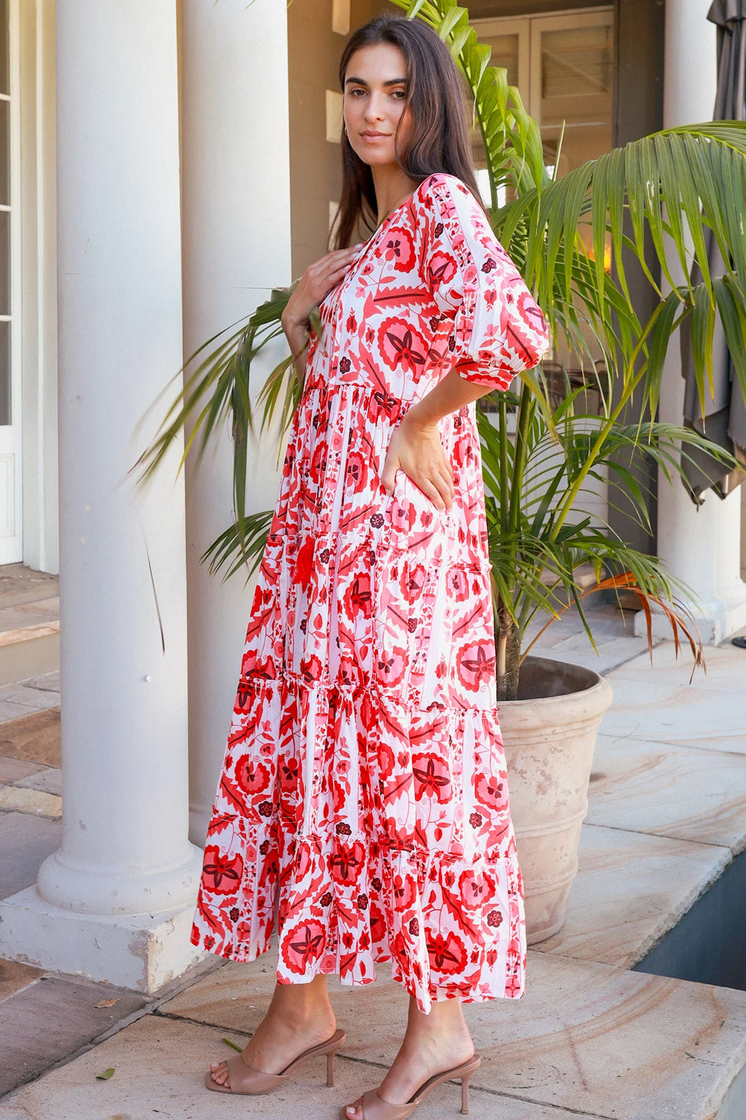 Shimona Dress- Maruka Red