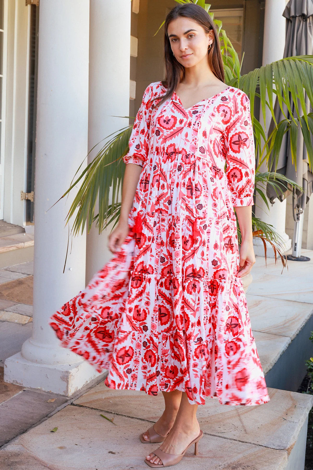 Shimona Dress- Maruka Red