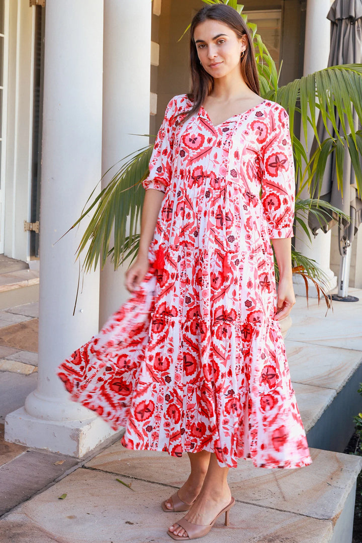 Shimona Dress- Maruka Red