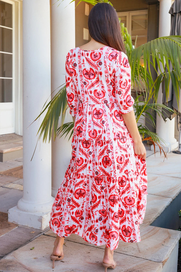 Shimona Dress- Maruka Red