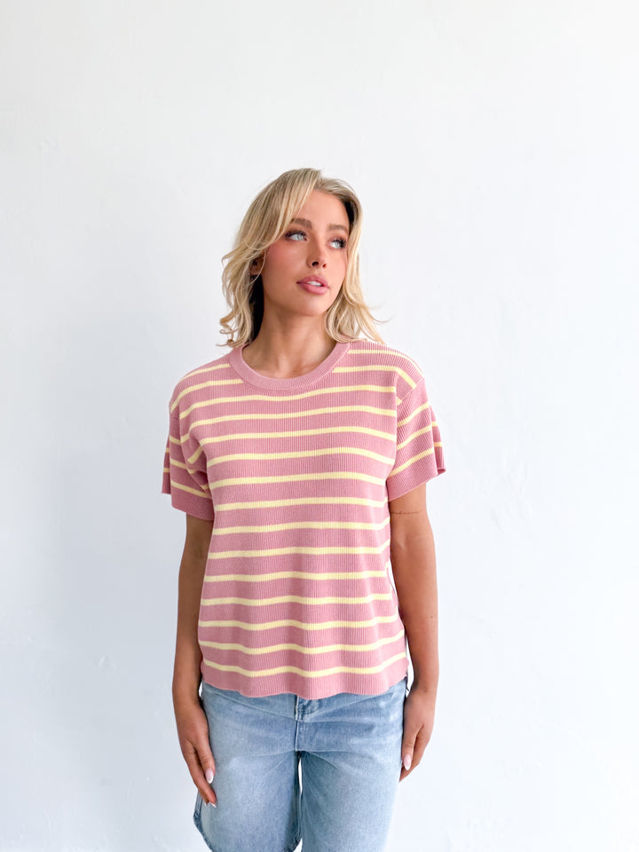 Sunny Knit Top - Pink