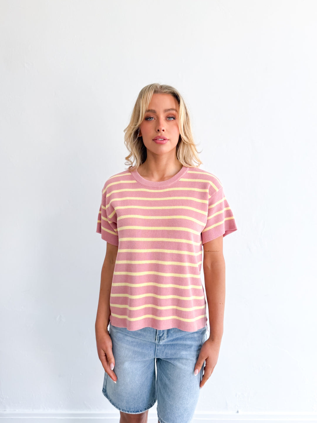 Sunny Knit Top - Pink