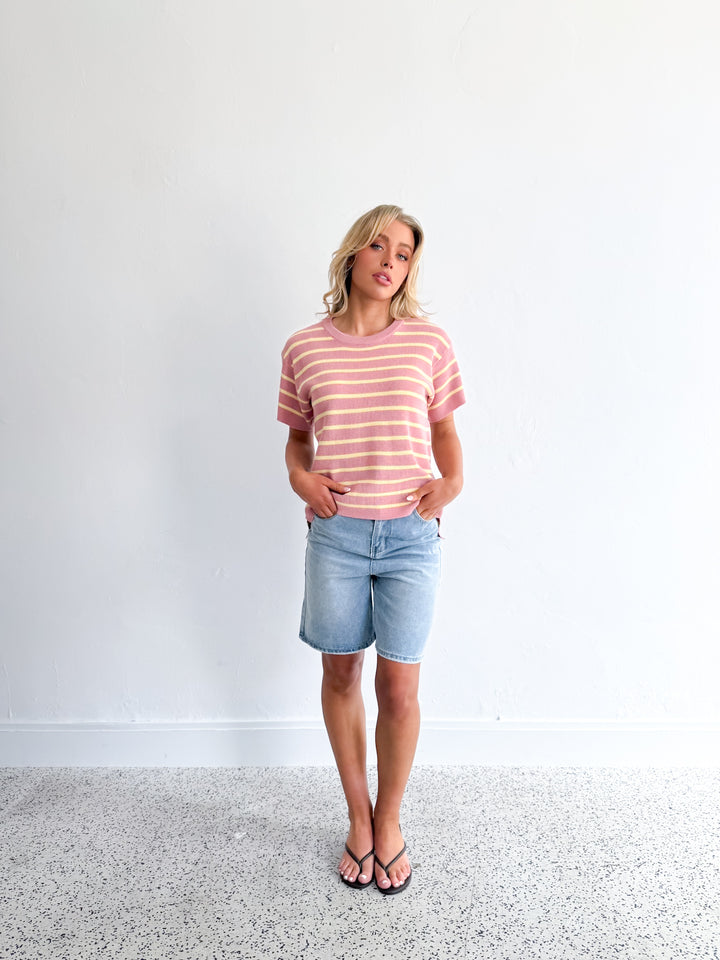 Sunny Knit Top - Pink